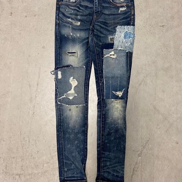 polo ralph lauren jeans patchwork preppy polo jeans size 28 great condition